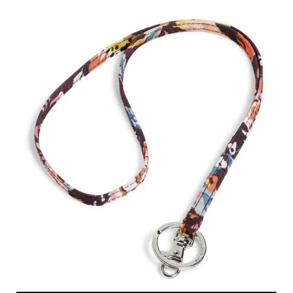 Vera Bradley Indiana Blossoms Lighten Up Lanyard NWT Key Ring Floral